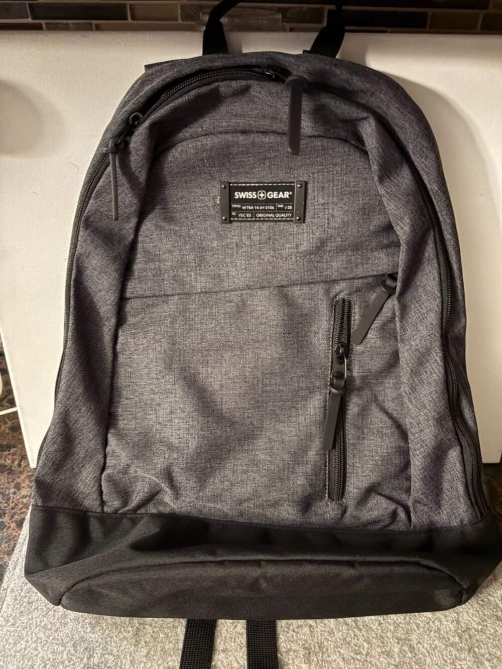 Swiss Gear Back Pack WTRA-14-JH-3106 New Black and Gray # 3490